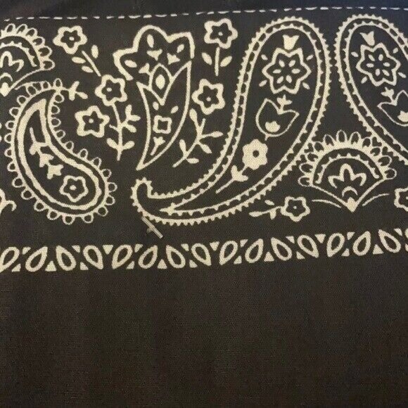 Bandanas Pack of 5 Black Paisley Classic Style Unisex Hair Wrist Accessory Biker - Picture 9 of 15